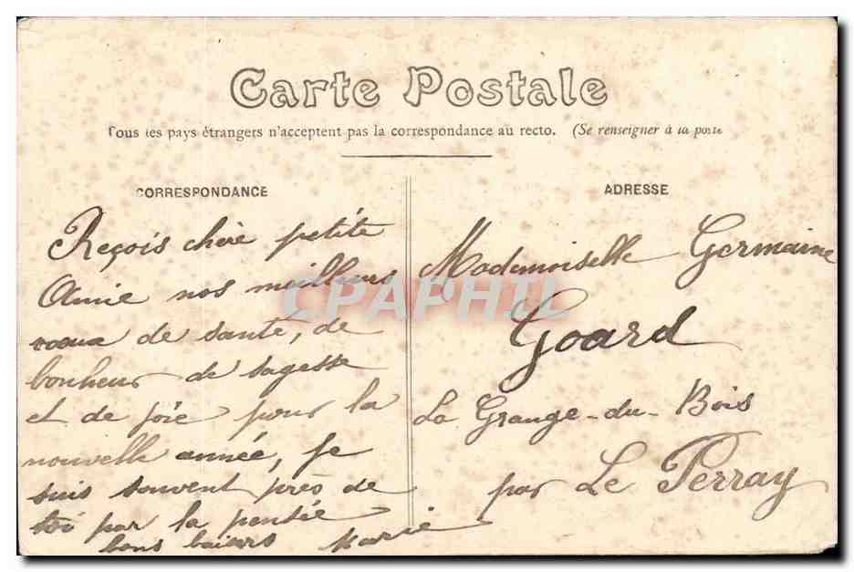 Chartres CPA Le theatre — Verso