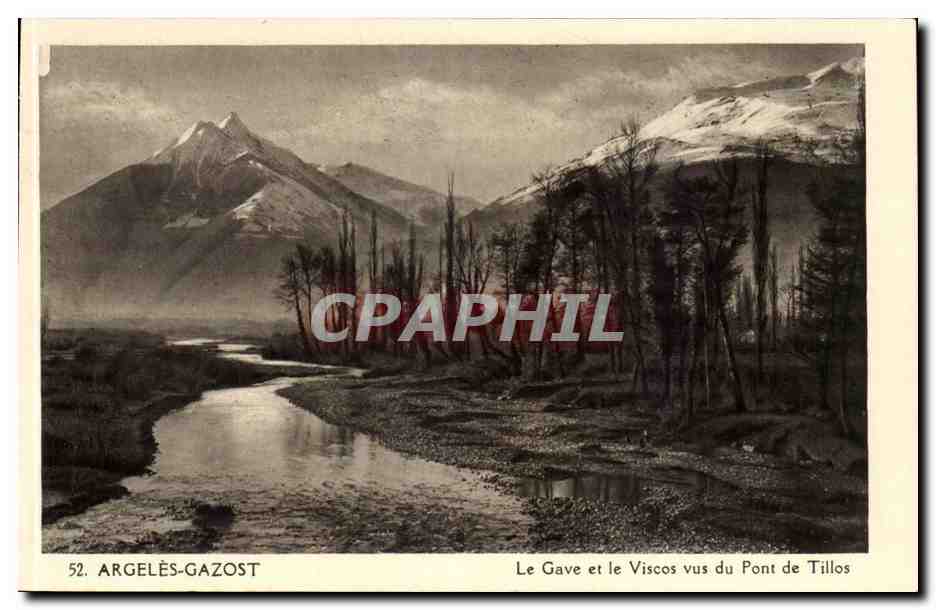 Argelès-Gazost — Le Gave et le Viscos vus du Pont de Tillos — n°52
