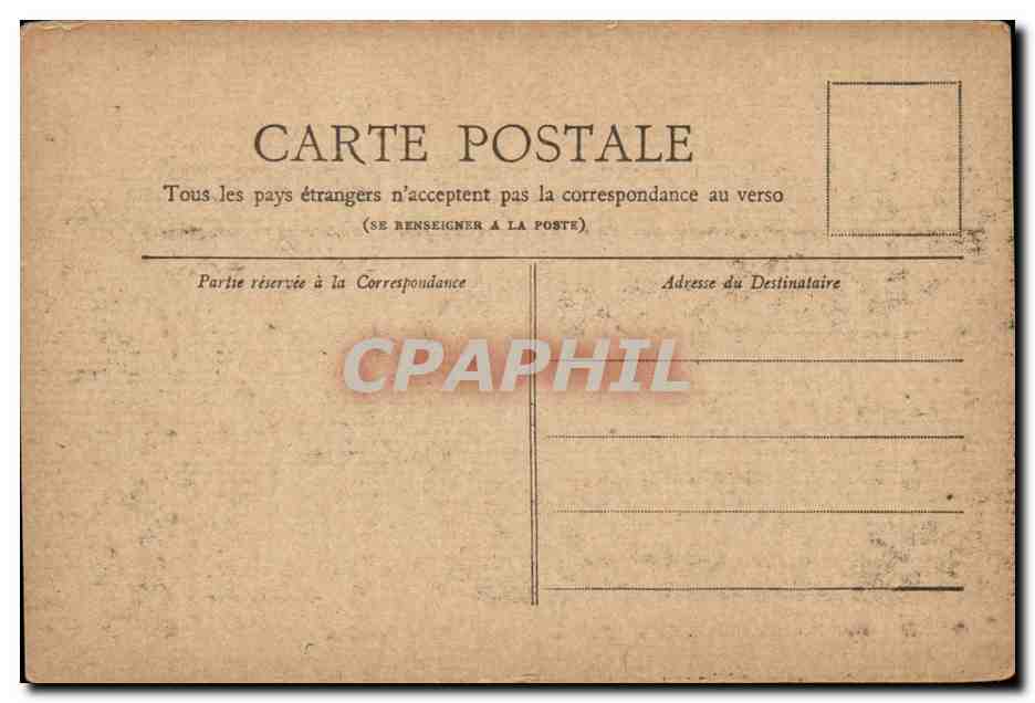 Paris CPA Le square et le Musee de Cluny — Verso