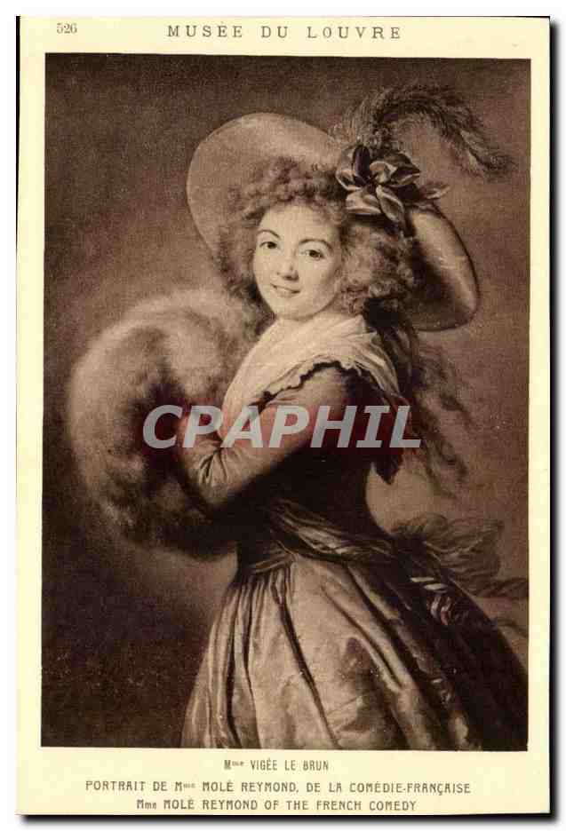 Musee du Louvre CPA Mme Vigee Le Brun Portrait de Mme Mole Reymond de la Comedie Francais 