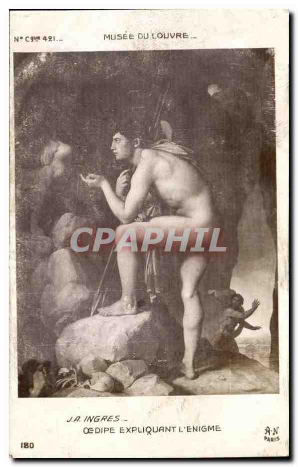 CPA Musee du louvre Ingrs Oedipe expliquant l'enigme