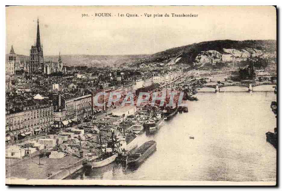 Rouen CPA Les quais Vue prise du transbordeur