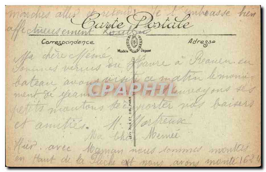 Bon Secours CPA Le monument de Jeanne d'arc — Rückseite