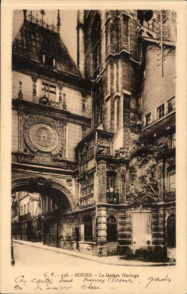 Rouen CPA La grosse horloge