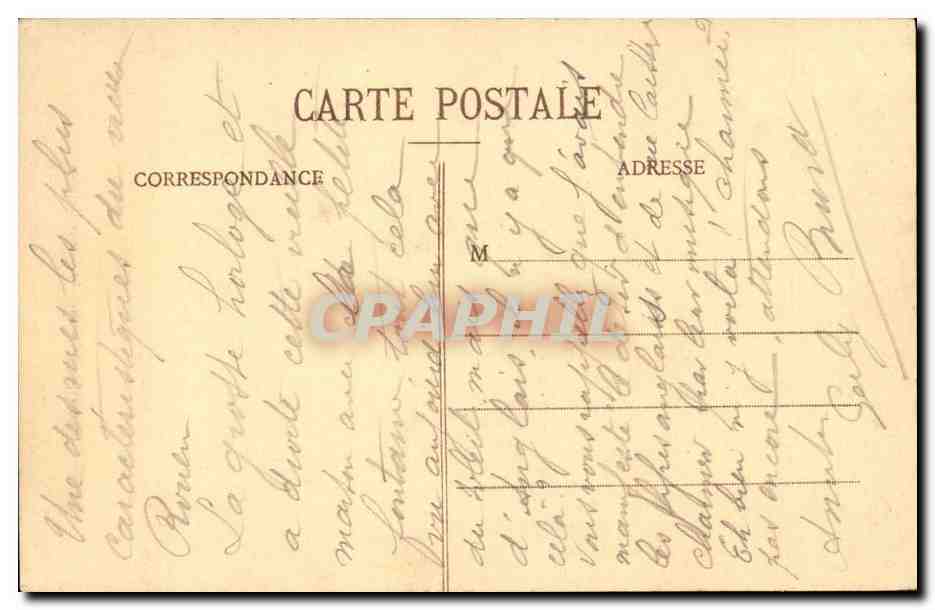 Rouen CPA La grosse horloge — Verso