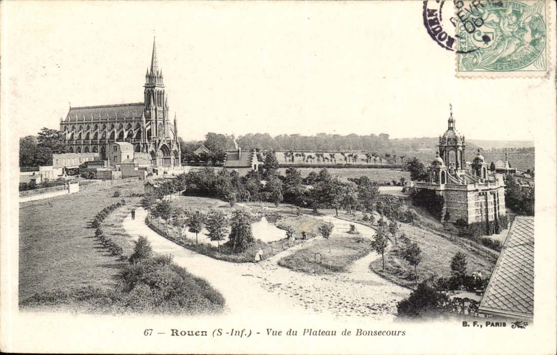Rouen CPA Vue du plateau de BonSecours