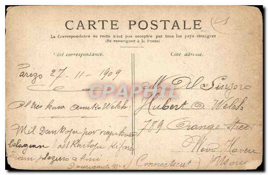 Paris CPA La basilique de Montmartre — Rückseite
