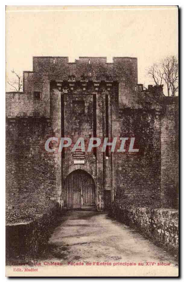 Clisson CPA Le chateau Facade de l'entree principale au 14eme