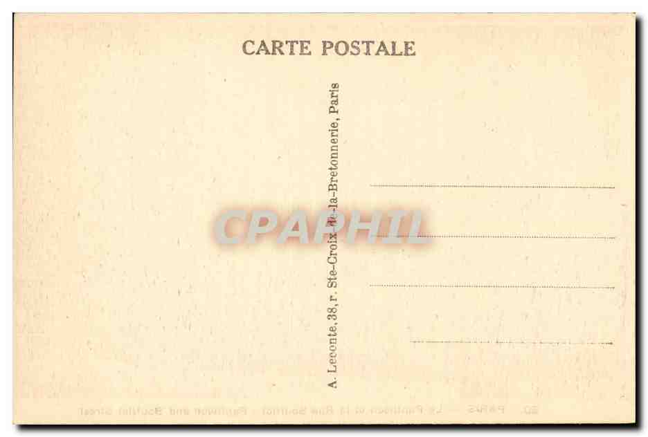 Paris CPA Le panheon et la rue Soufflot  — Rückseite