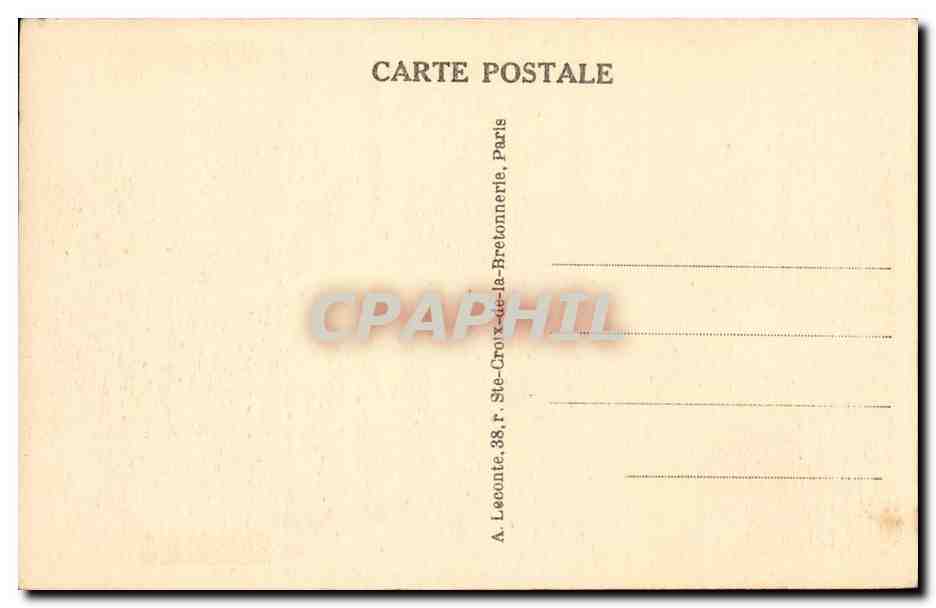 Paris CPA Les Invalides — Rückseite