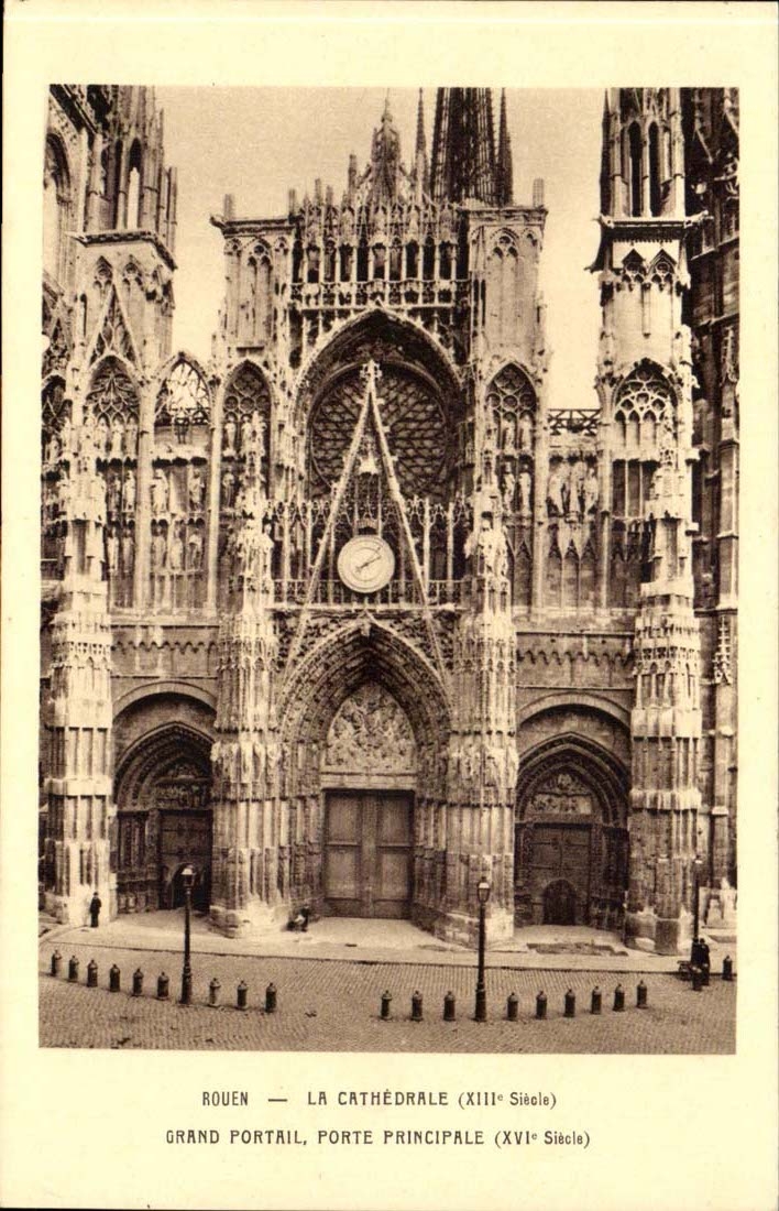Rouen CPA La cathedrale Grand portail Porte principale