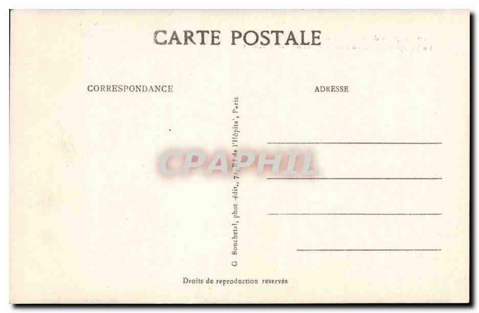 CPA Maison de Victor Hugo Place des Vosges Le village au clair de lune (dessin de Hugo) — Rückseite
