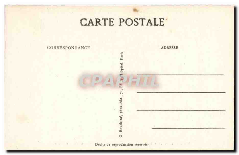 CPA Maison de Victor Hugo Place des Vosges Les Rheinfels (dessin de Hugo) — Rückseite