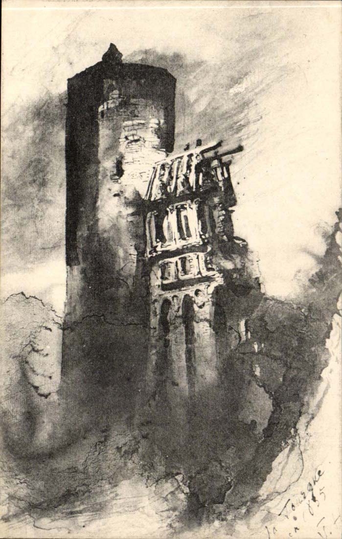 CPA Maison de Victor Hugo Place des Vosges Place des Vosges La Tourgue decrite dans les quatre vingt t (dessin de Hugo)