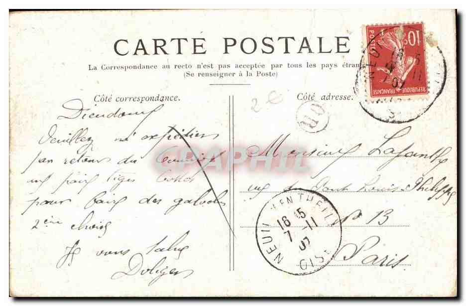CPA SAlon 1904 A Chanut L'aveugle — Verso
