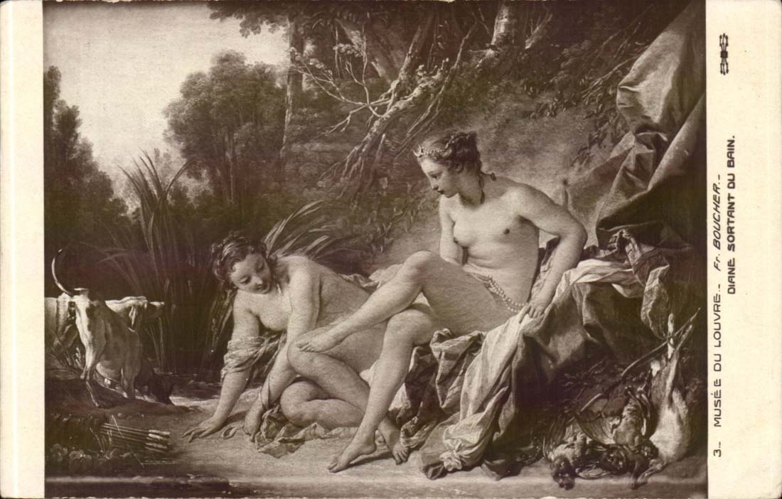 CPA Musee du Louvrfe Francois Boucher Diane sortant du bain