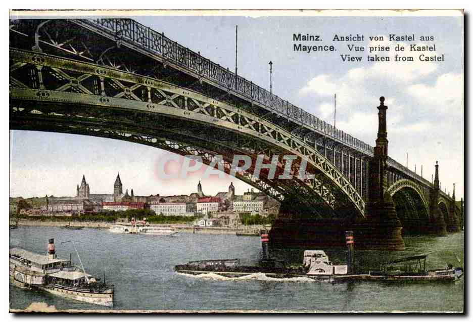 Allemagne Mainz CPA Ansicht von Kastel aus Mayence