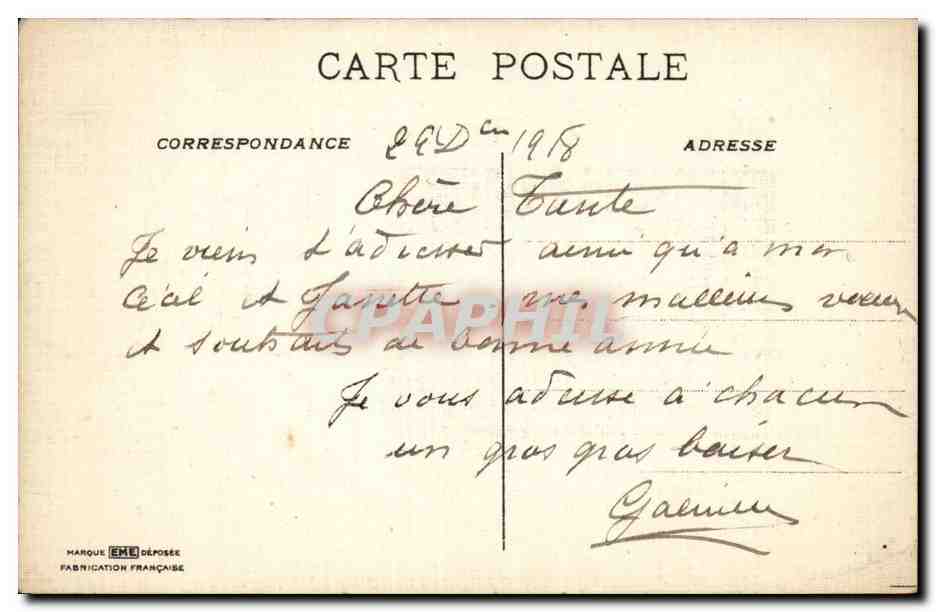 CPA FAntaisie Je vous souhaite de tout coeur Femme cavalier — Rückseite
