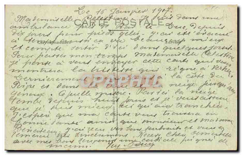 La grande guerre 1914 1917 Bombardement de Verdun CPA Ruines pres du canal — Rückseite