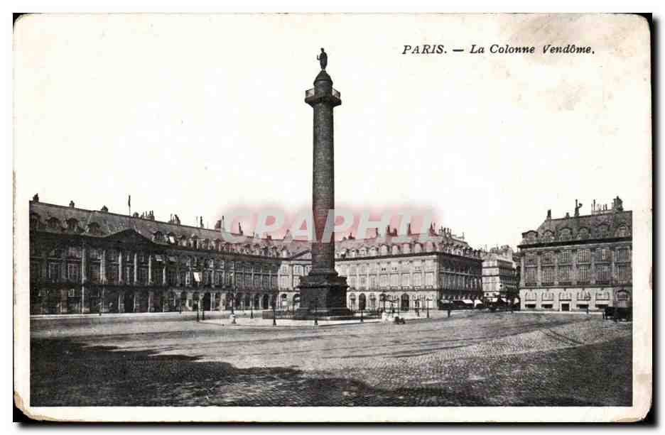 Paris CPA La colonne Vendome