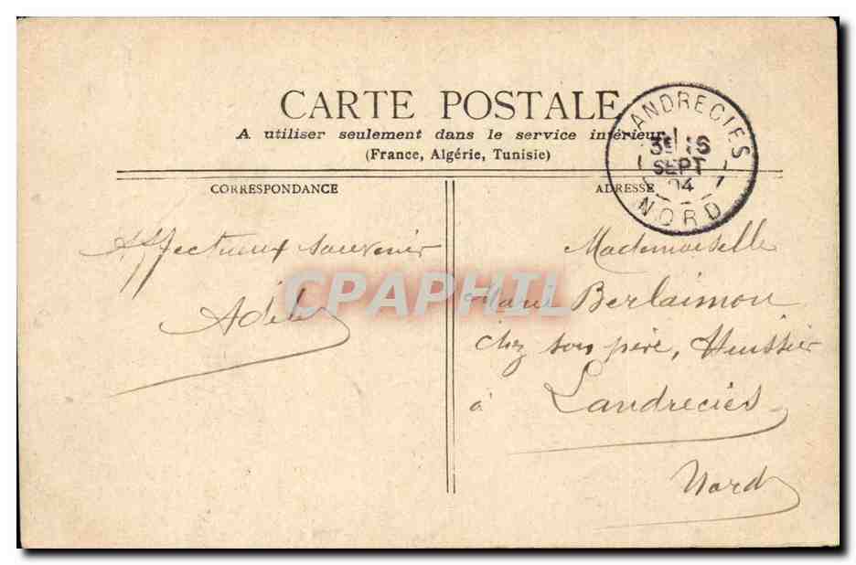 Paris CPA La Madeleine — Verso