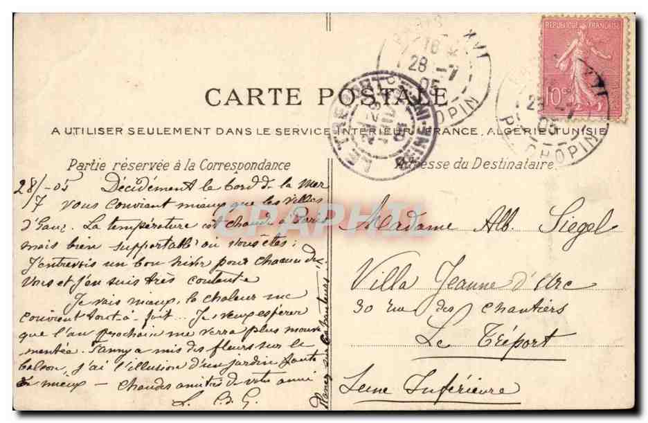 Paris CPA Panorama pris de Notre DAme — Rückseite