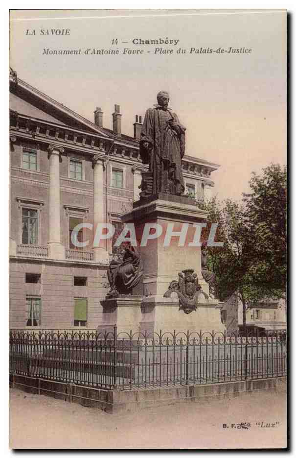 Chambery CPA Monument d'Antoine Favre Place du palais de justice