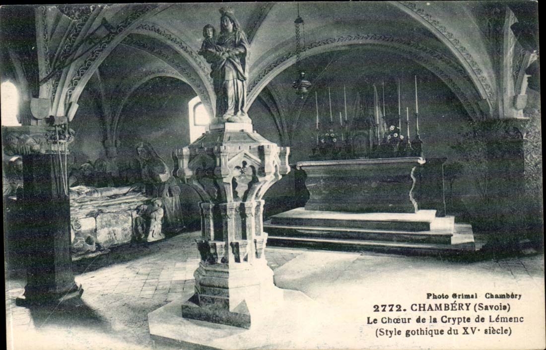 Chambery CPA Le coeur de la crypte de Lemenc (style gothique du 15eme)