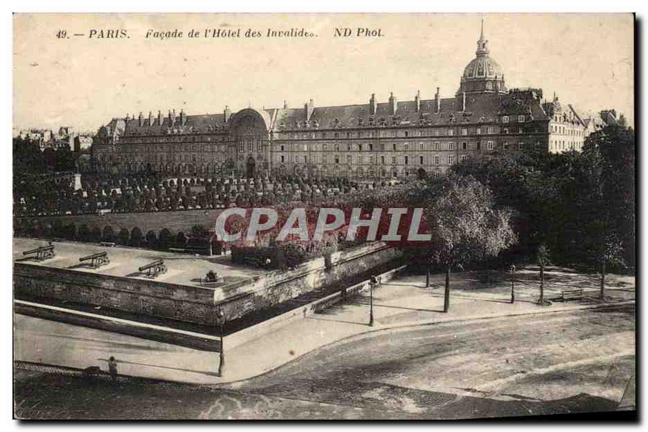 CPA Paris Facade de l'hotel des Invalides 