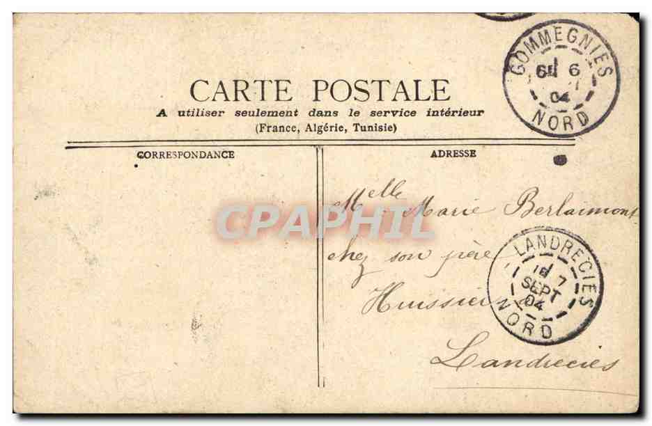 CPA Paris Eglise Saint Gervais — Verso
