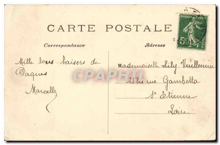 CPA Paris La Bourse — Rückseite