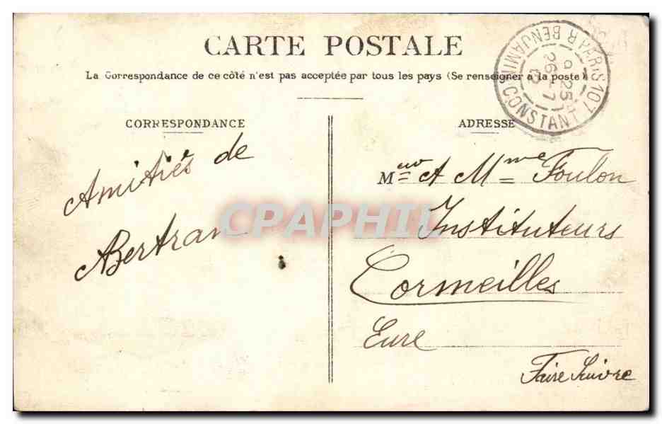 CPA Paris Vue generale de la cite — Verso