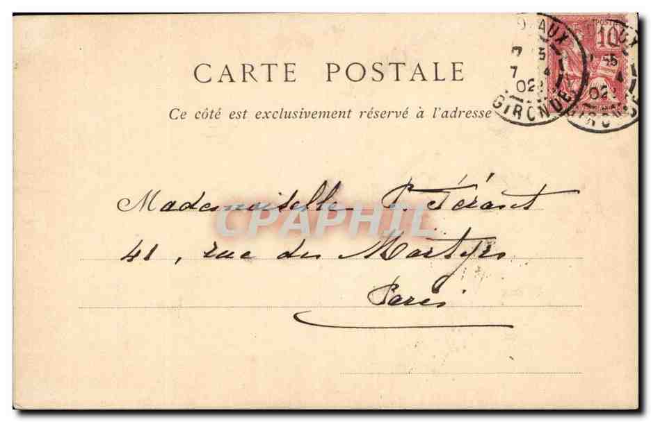 CPA Bordeaux Porte de la grosse horloge — Verso