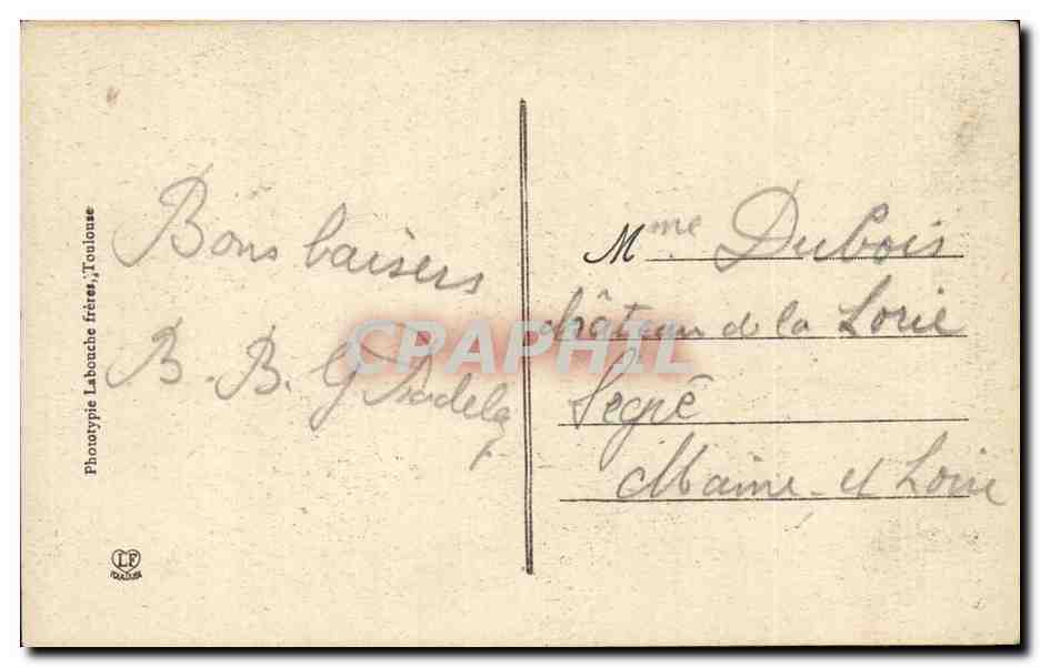 Biarritz - Le Rocher de la Vierge — Phototypie Labouche Frères, Toulouse, n°1205 — Rückseite