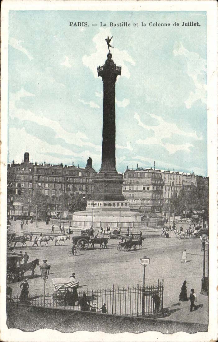 CPA Paris la Bastille et la colonne de Juillet