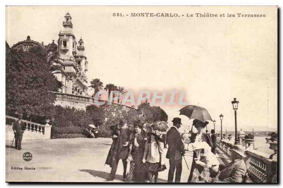 Monte-Carlo - Le Théâtre et les Terrasses — Édition Giatta, n° 881