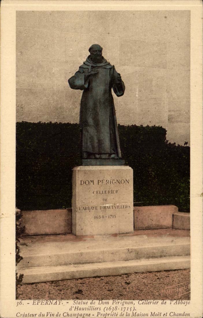 Epernay - Statue des Dom Pérignon, Kellermeister der Abtei Hautvilliers - Verleger E. Harmignies
