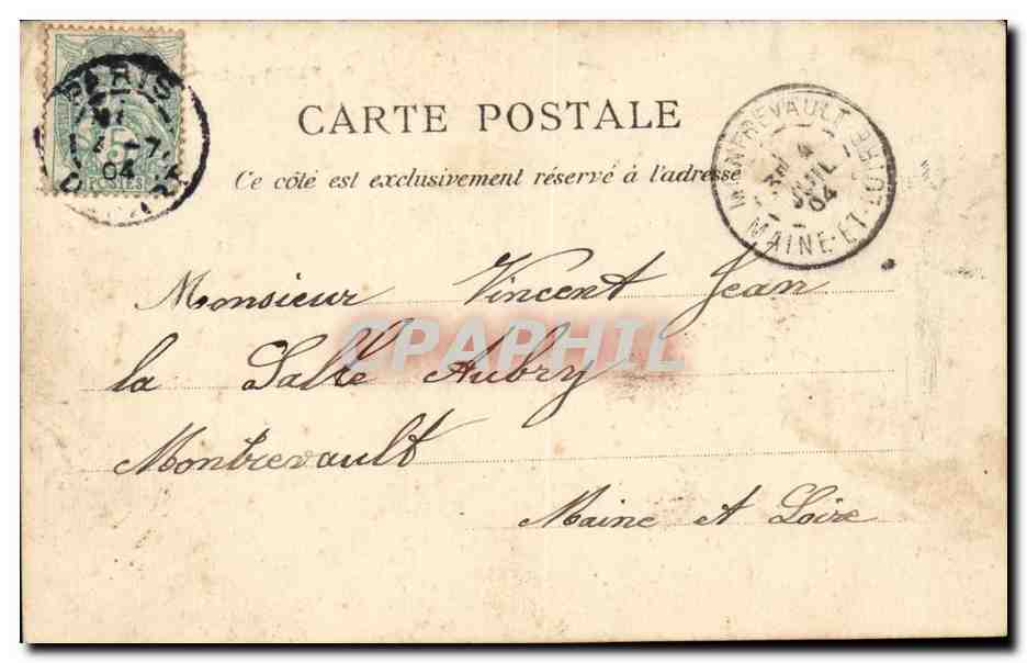Paris CPA Le Trocadero — Rückseite