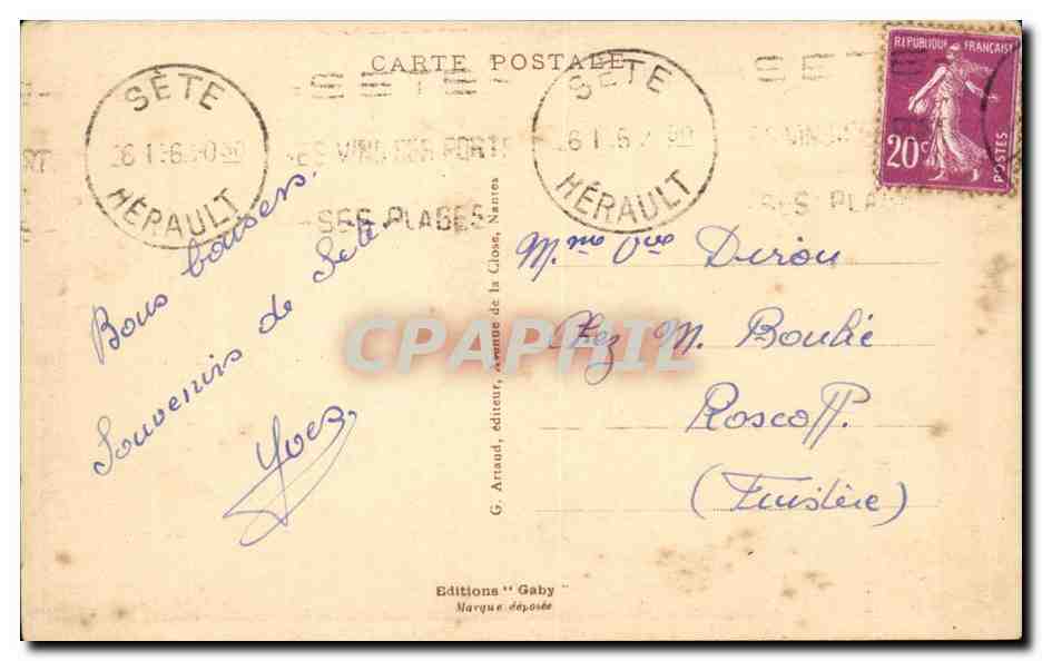 Sète - Étang de Thau et Monts de la Gardiole — Éditions Gaby, n°99 — Back