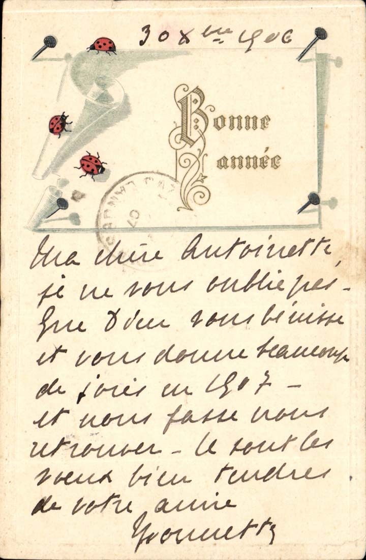 CPA FAntaisie Bonne annee 