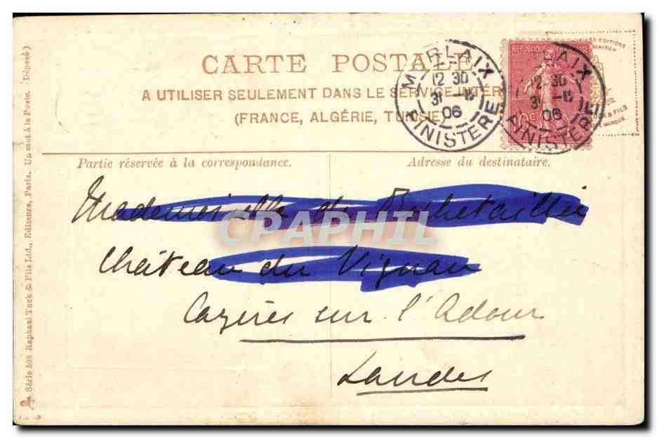 CPA FAntaisie Bonne annee  — Verso