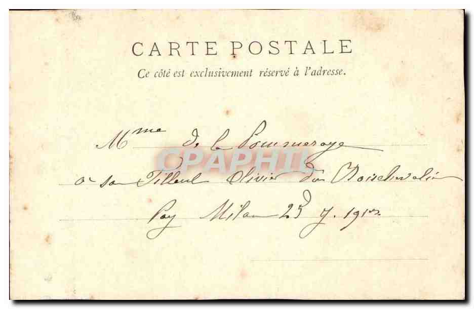 CPA La barque de Pierre Noelle de Nivelle  — Verso