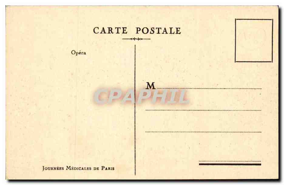 Paris CPA Opera — Verso