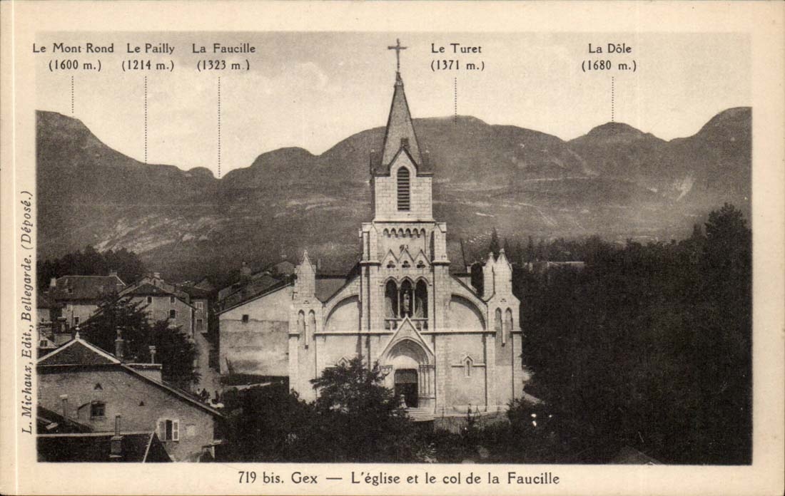 Gex CPA L'eglise et le col de la Faucille