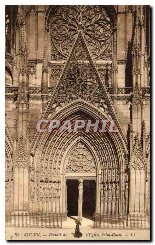 Rouen CPA Portail de l'eglise Saint Ouen