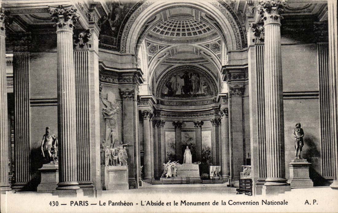 Paris CPA Le Pantheon L'abside et le monument de la Convention Nationale