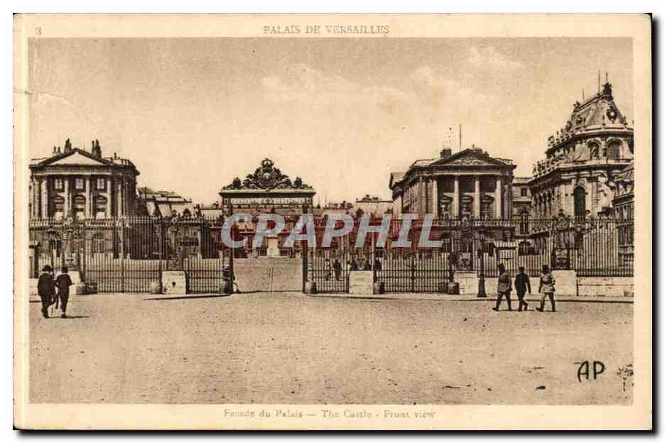 Palais de Versailles — Facade du Palais — The Castle - Front view — E. Papecphin, Paris