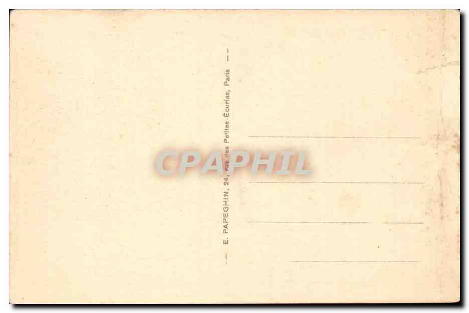 Palais de Versailles — Facade du Palais — The Castle - Front view — E. Papecphin, Paris — Verso