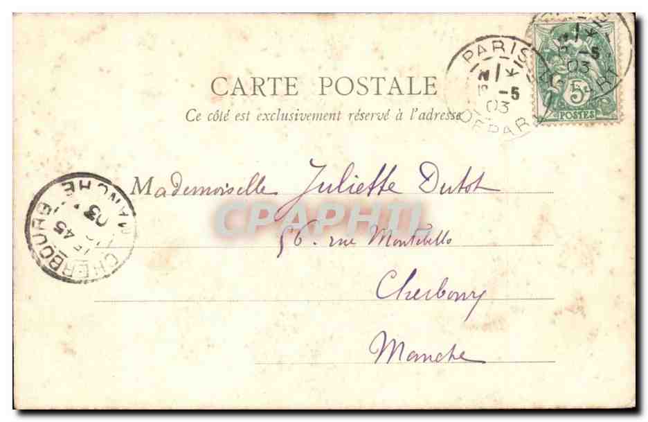 Paris CPA Hotel de ville — Rückseite