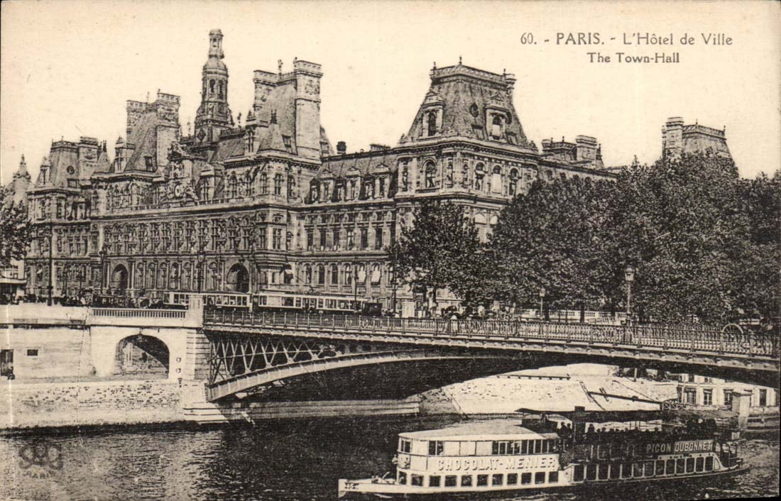 Paris CPA Hotel de ville (peniche boat)